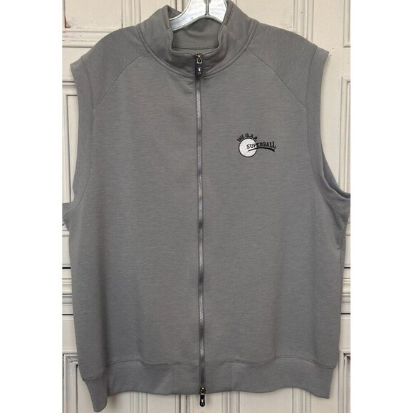 Fairway & Green Men's XL Full Zip Gray Golf Vest Dual Zip The G.A.R Superball - Picture 2 of 9